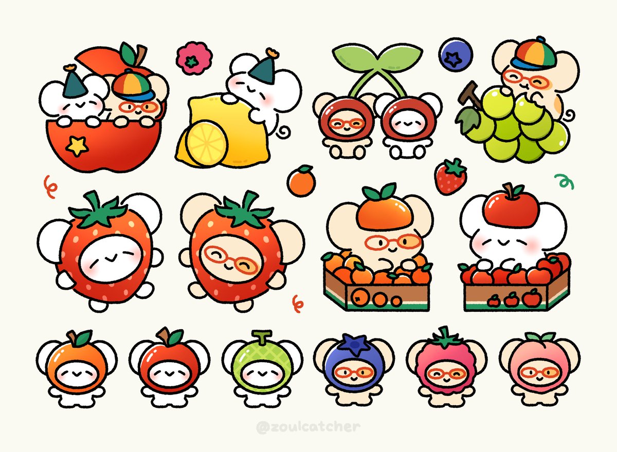 🍎🍋🍒🫐🍊🍓🐭🐹  ༘⋆✿
