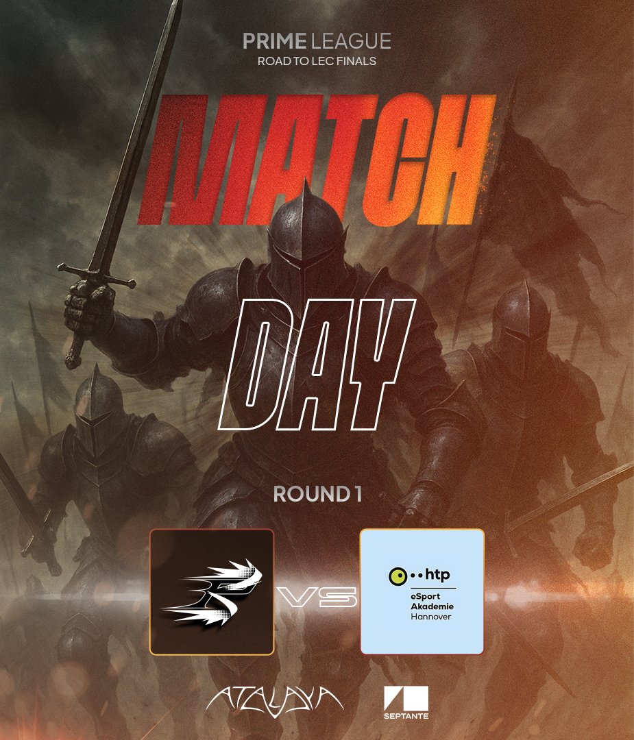 PvB (@pvbnation) on Twitter photo 📯 Prime League : Road to LEC Finals
On ouvre contre une équipe de Div 2.
L’écart est là sur le papier, mais une game reste une game. Tout peut arriver. 🥷
🆚 <a href="/HNVR_Esports/">HNVR Esports (ROSSMANN Centaurs & RECKEN Rockets)</a> Académie
🕑 14:00 CET
📺 twitch.tv/nkxxiipvb
#PLAYERSWIN 🏴 📯 Prime League : Road to LEC Finals
On ouvre contre une équipe de Div 2.
L’écart est là sur le papier, mais une game reste une game. Tout peut arriver. 🥷
🆚 <a href="/HNVR_Esports/">HNVR Esports (ROSSMANN Centaurs & RECKEN Rockets)</a> Académie
🕑 14:00 CET
📺 twitch.tv/nkxxiipvb
#PLAYERSWIN 🏴