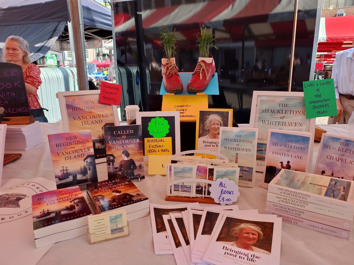 At Newark Book Festival, all set up and raring to go. I'll be here tomorrow too. Lornahunting.com