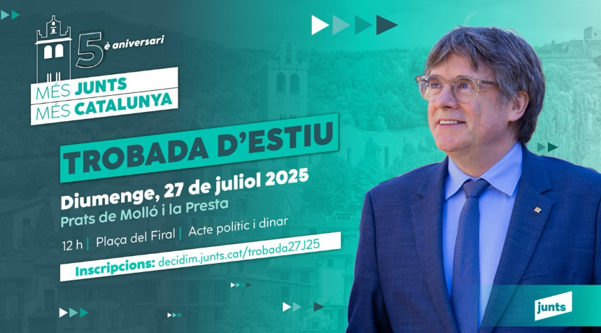 MontseReal3's tweet photo. 🎉 Una jornada plena d’activitats, bon ambient, retrobaments i política amb sentit de país. 

Si encara no t’has apuntat, no t’ho pensis gaire!

Jo hi seré. Ens veiem a Prats? 😉

#TrobadaEstiuJxCat #JoHiSeré #JuntsPerCatalunya #PratsDeMolló #CatalunyaNord https://t.co/7BVigdoe2M