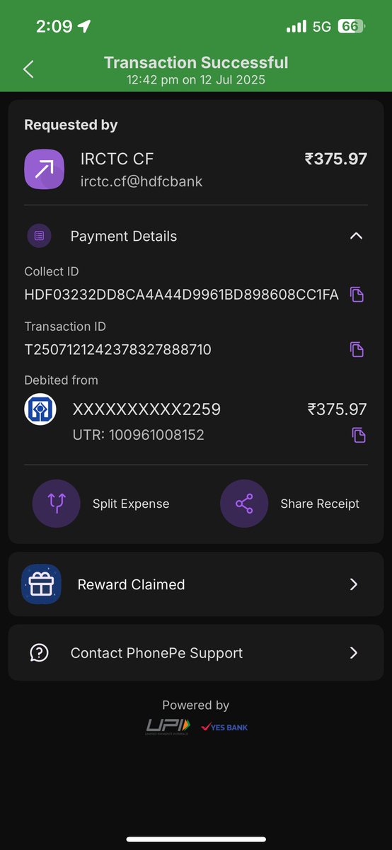 sourav6287's tweet photo. When the deducted amount is 375 why do I get receipt of only 368.

And if the net and genuine amount to be charged for the ticket is 368 why do I have to pay Rupees 375.
@IRCTCofficial @PMOIndia @RailMinIndia @AshwiniVaishnaw @ECRlyHJP @PIBHomeAffairs @AmitShah @narendramodi https://t.co/Vi3vdHjpvU