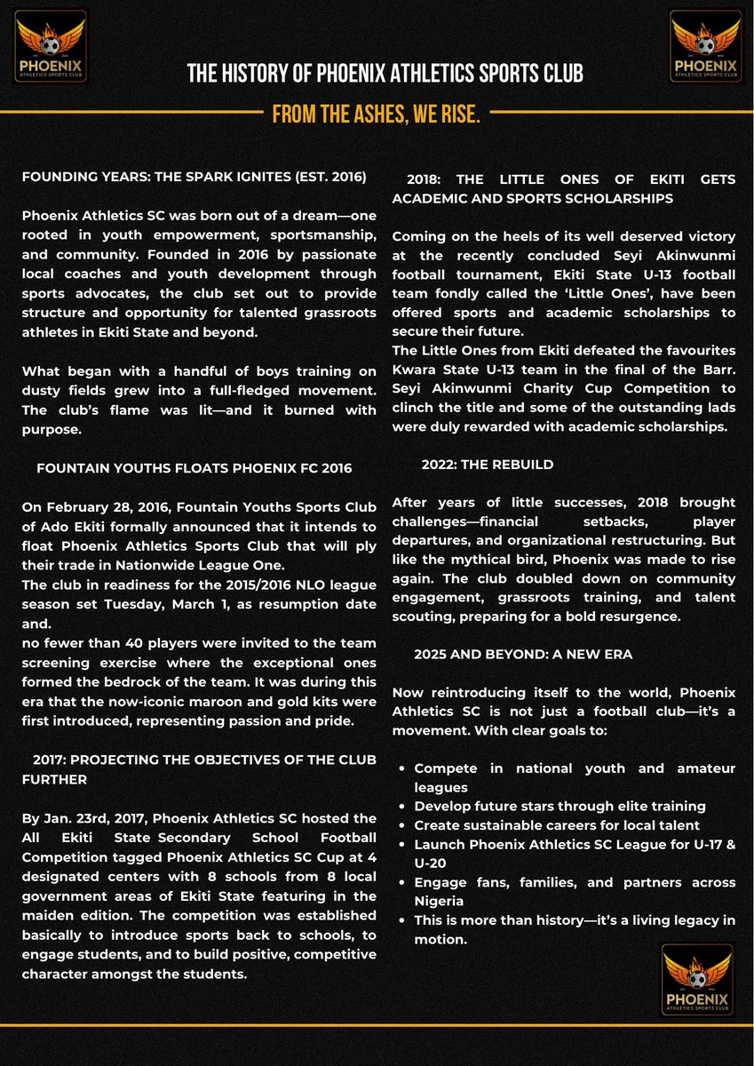 #RiseWithPhoenixAthlectics
#BornToRise