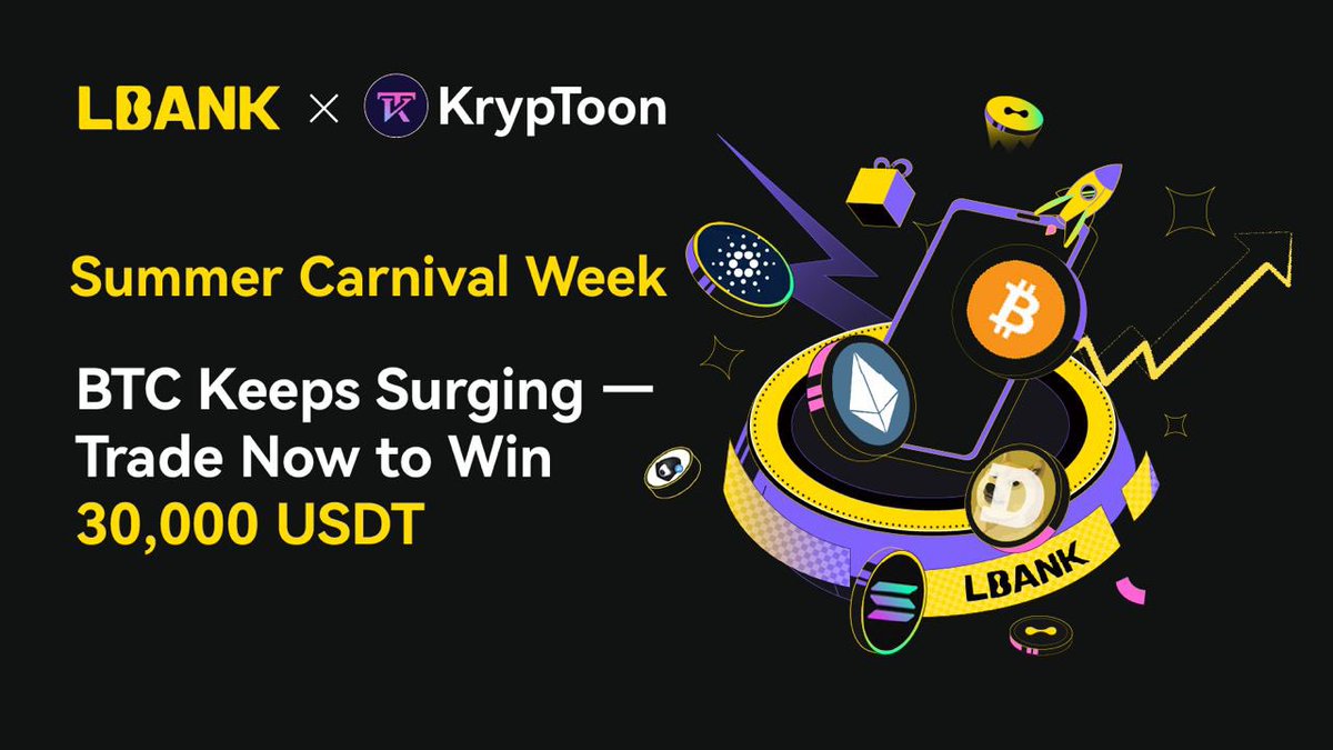 Markets are heating up and so is <a href="/LBank_Exchange/">LBank.com</a> ☀️

With BTC pushing higher, they’re dropping 30,000 USDT in rewards during Summer Carnival Week.

🔗 Dive in: lbank.com/zh-TC/activity…

➜ New users: Grab 5 $USDT
➜ Active traders: The more you trade, the more you earn
➜ July