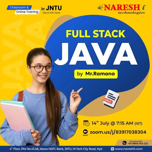 KattaSairamesh's tweet image. ☕ Mornings + Java = Perfect start to a coding career!
Start learning Core & Full Stack Java with Mr. Ramana
📅14th July | ⏰7:15 AM IST
🔗ENROLL Link: tr.ee/fSKAID
#JavaSkills #FullStackJavaDev #NareshIT #LearnToCode #CareerReady #FreeDemoClass