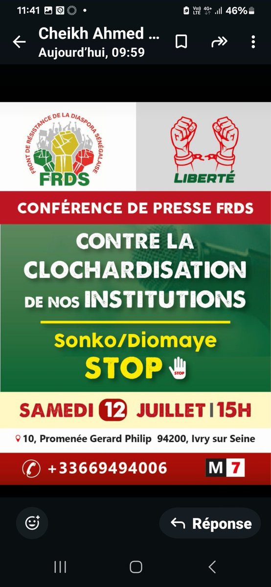 toushall's tweet image. Conférence de presse #FRDS contre la clochardisation de institutions ...venez nombreux #Sénégal