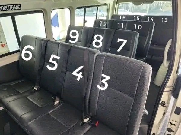 Which seat do you like in a taxi? I like 12.
