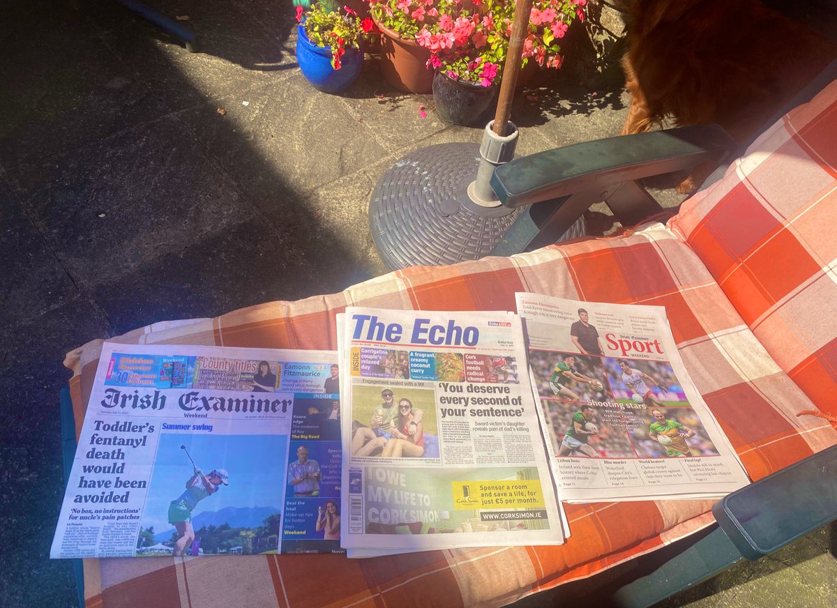 Lovely morning out and my Saturday morning reading sorted ☀️📰