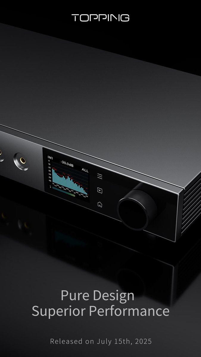 The countdown begins — just 3 days until the launch of the flagship headphone amplifier, A900!
-2-inch full-color display presents playback information with clarity.
-Three touch-sensitive buttons work seamlessly with the volume knob for efficient control.
-The knob not only