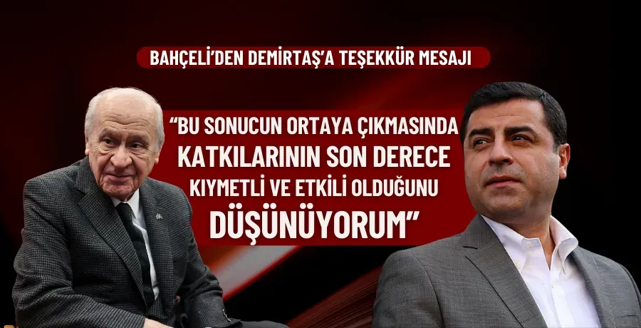 Bahçeli’den Demirtaş’a teşekkür mesajı

heryerhaber.com/haber/bahcelid…

#bahçeli #terörsüztürkiye #gündem #haber