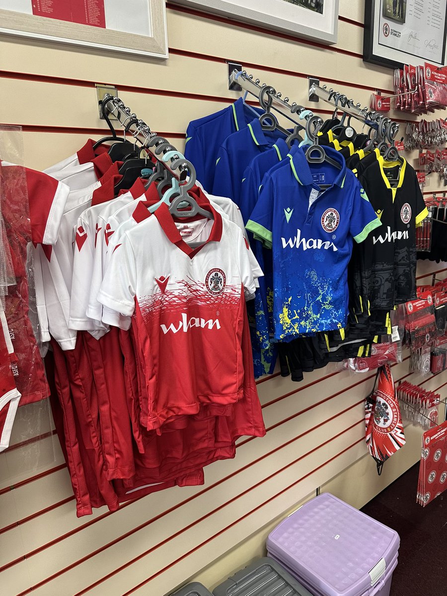 officalassc1's tweet image. New home shirts are now available in the Arndale shop, adult £44.99, child £34.99.