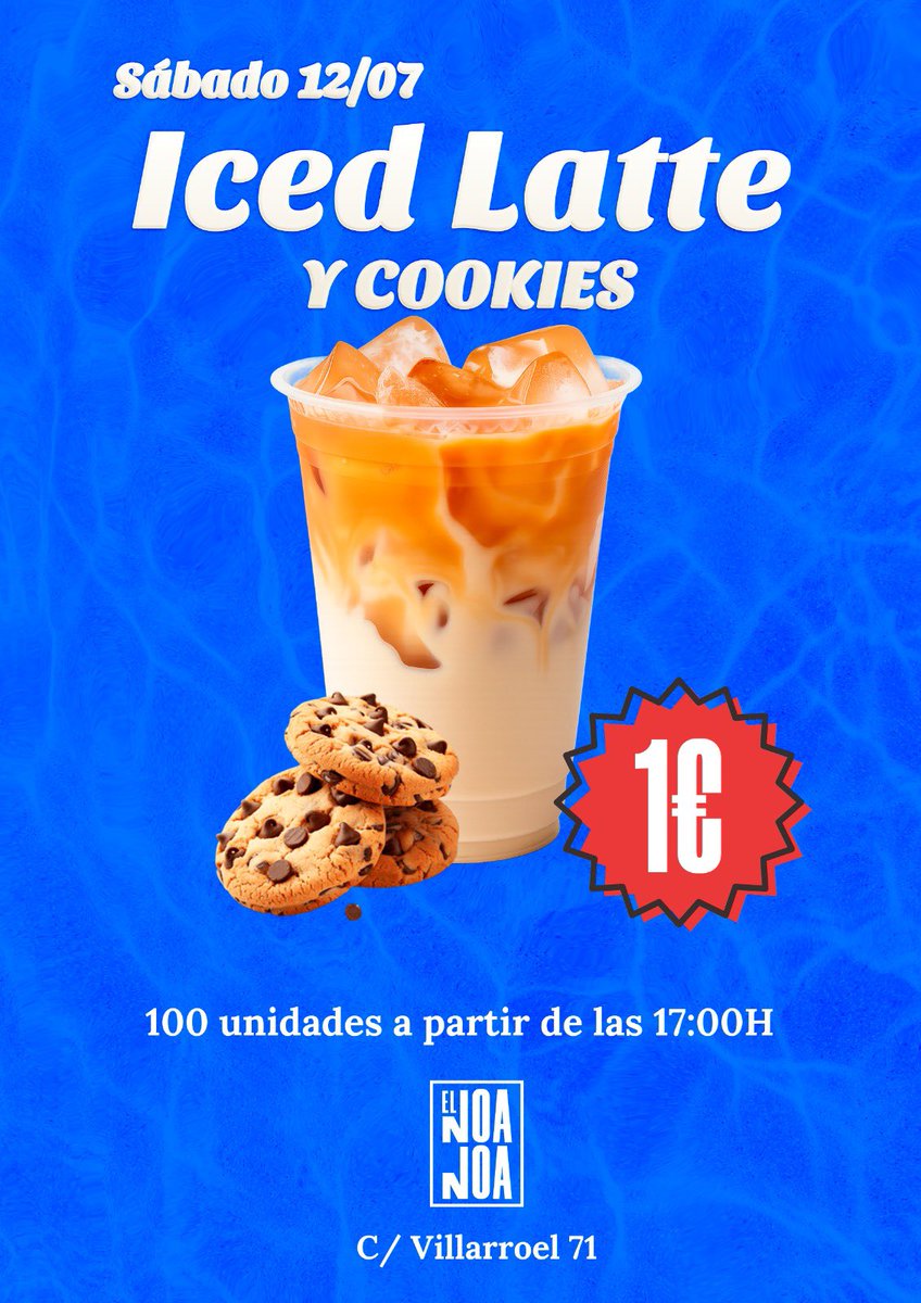Hoy cumplimos un año en Eixample 🔥🔥🔥 

Si estás en Barcelona y te apetece un plan divertido… este es tu plan ✨

Iced Lattes y cookies a 1€ 💥

Djs, Pop ups… fantasía asegurada 🌈