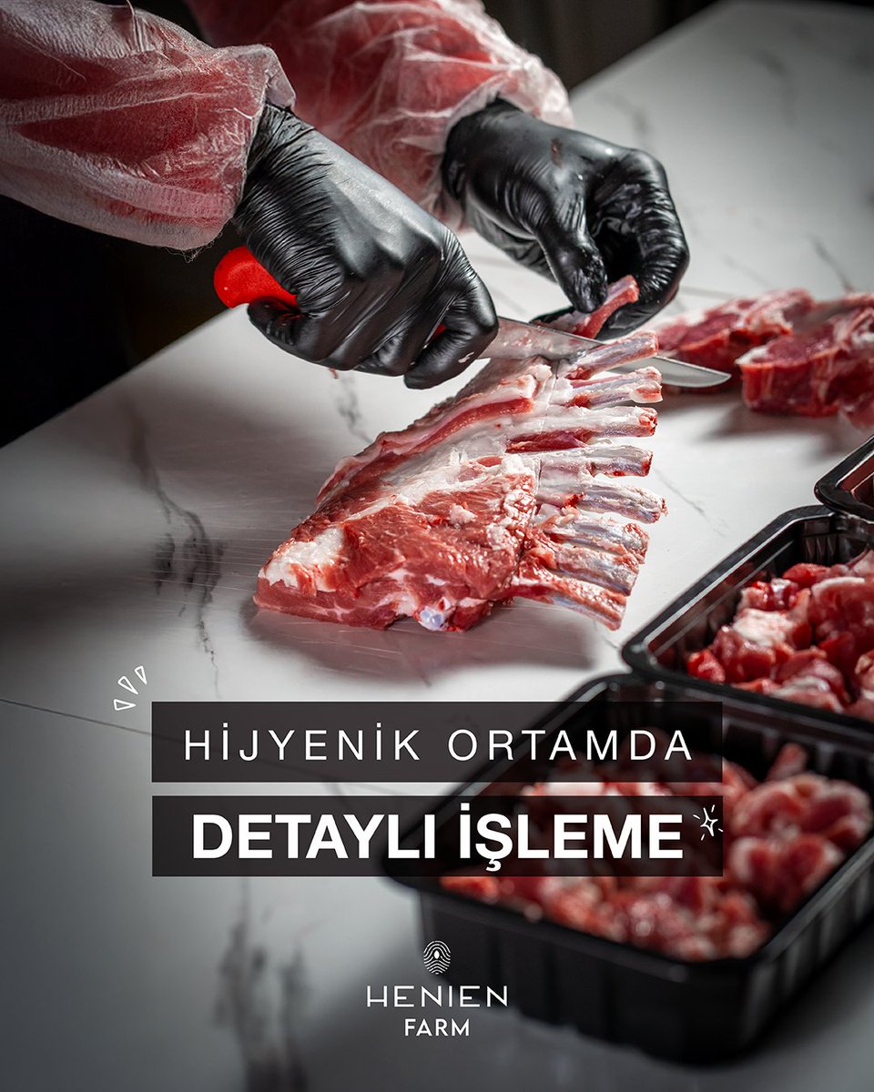 henienfarm's tweet photo. Her adımında hijyen, her detayında titizlik! 

Henien Farm’da kuzu etlerini; steril ortamlarda, helal kesim esaslarına uygun ve detaylı şekilde işliyoruz. 

#HenienFarm #Sağlık #Doğal #DoğalBesi https://t.co/HjAJaECT58