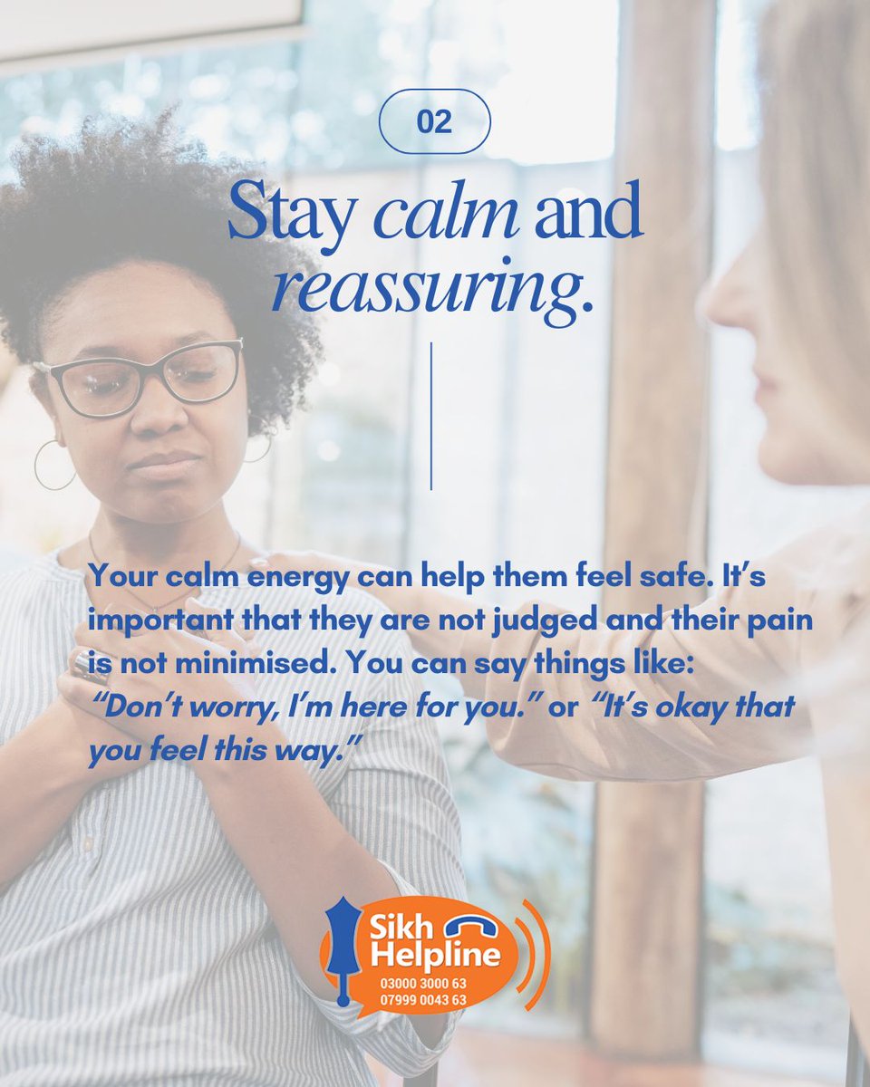 SikhHelpLine's tweet photo. Not sure how to support a friend who's going through a tough time?
Here we break it down into simple, meaningful steps. Sometimes, just being there makes all the difference. #MentalHealth #SupportAFriend #SikhHelpline https://t.co/X2917ruMwY
