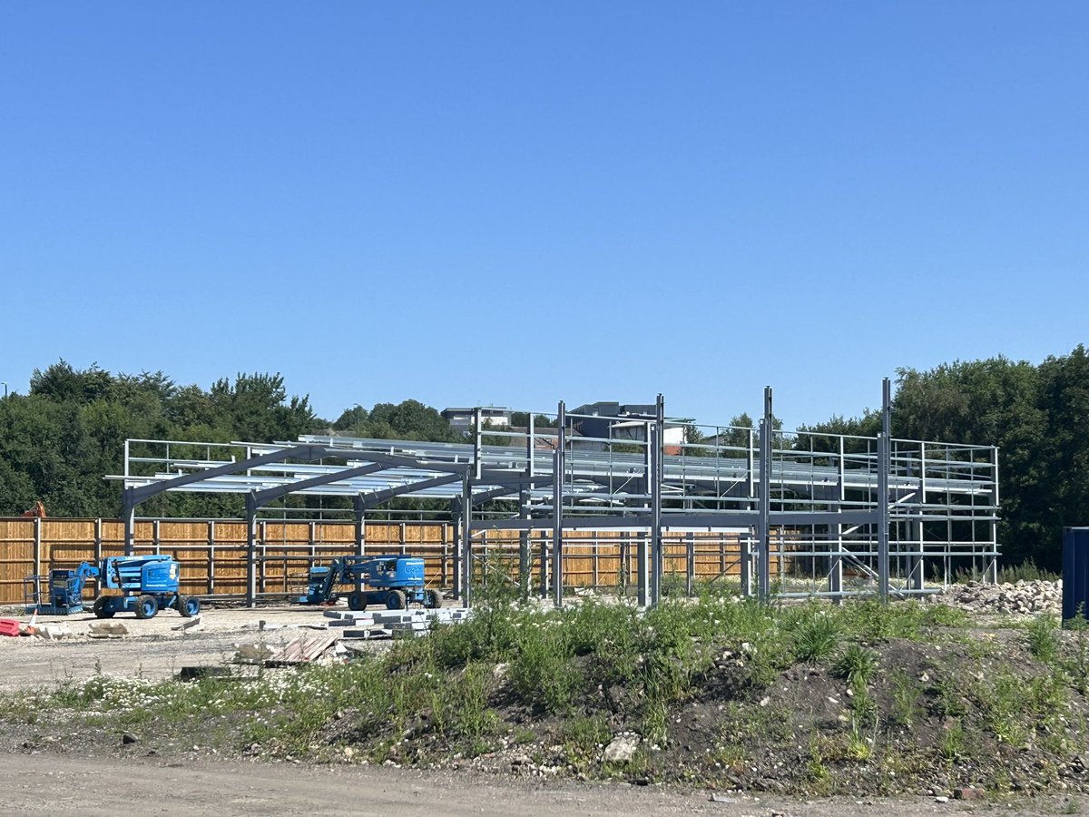 First 1/3 of the frame going up on this new soccer centre. ⚽️
#architecture #new #build #soccer #football #site #investment