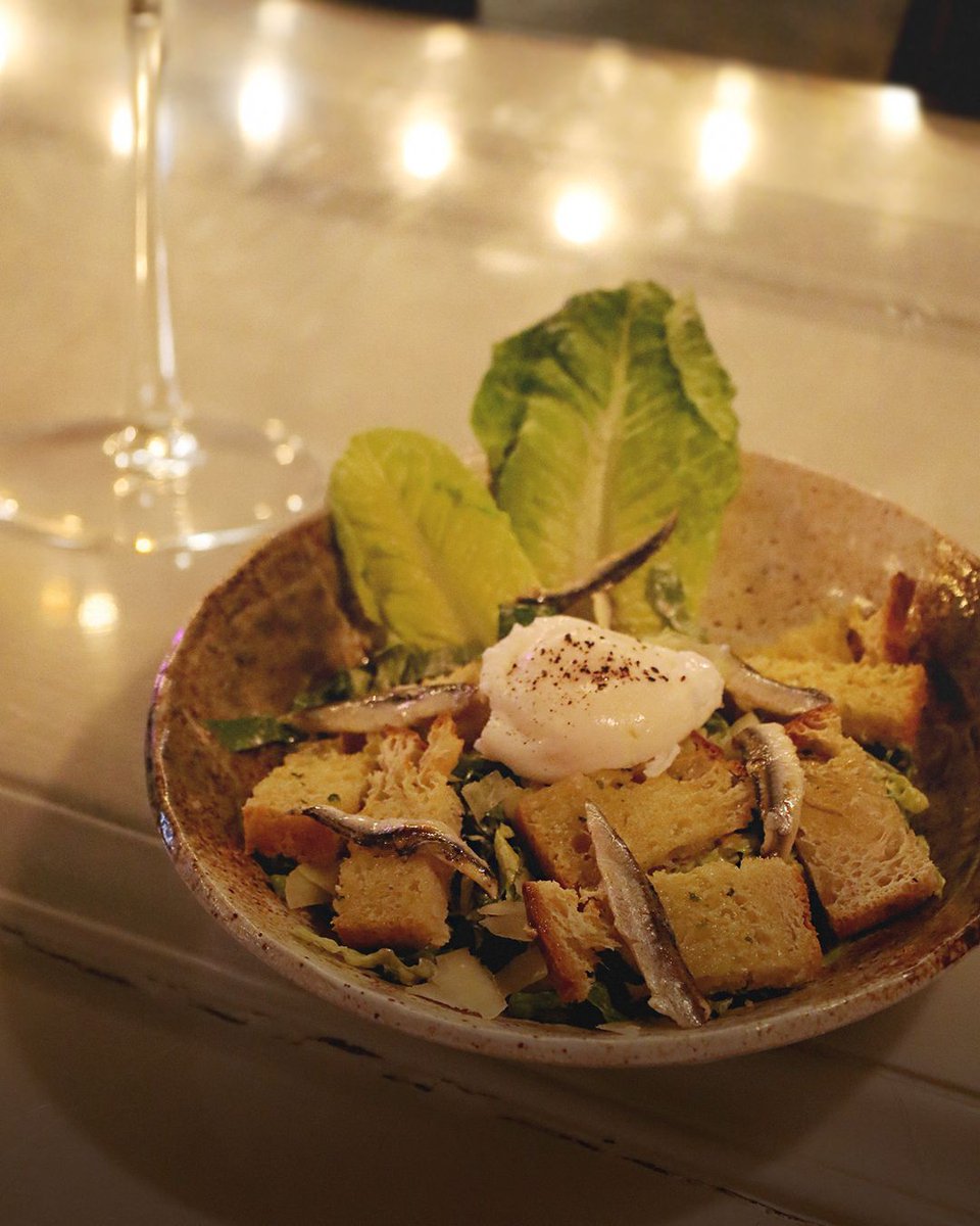 Have you tried our Caesar Salads? 

Anchovies and 62-degree Suffolk hen’s egg topped with your choice of either smoked salmon, buttermilk katsu chicken thigh, crispy banana blossom, avocado or halloumi. 

Pairs lovely with a chilled glass of white wine 😉