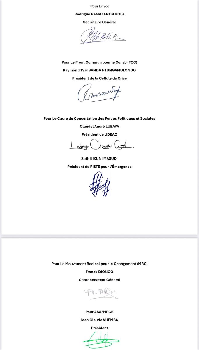 #RDC: « En appelons plutôt au Dialogue tel que conçu et initié par les Évêques de la CENCO et de l'ECC, auquel nous réaffirmons solennellement notre soutien ; un dialogue
représentatif des forces politiques et sociales congolaises et dont l’agenda ouvert
permet aux participants