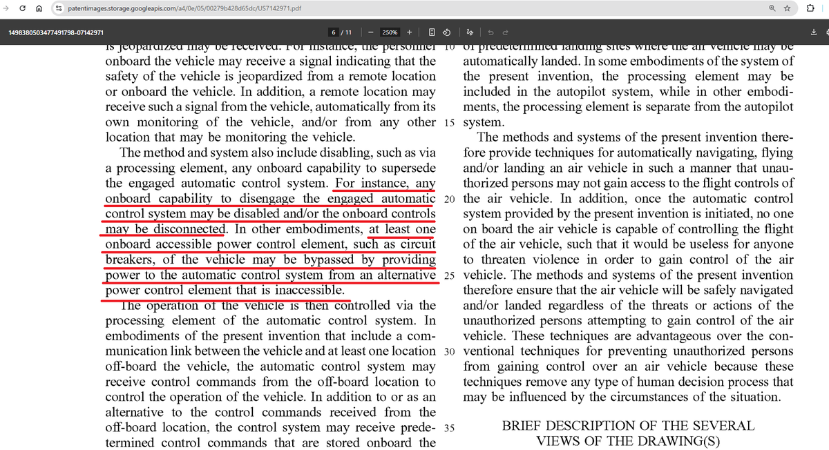 4. As per Boeing's patent, they can switch off the power system and control it remotely, and they use an ‘alternative power control element that is inaccessible’

So, what is an airplane's ‘alternative power control element that is inaccessible’?

It is a ‘Ram Air Turbine (RAT)’