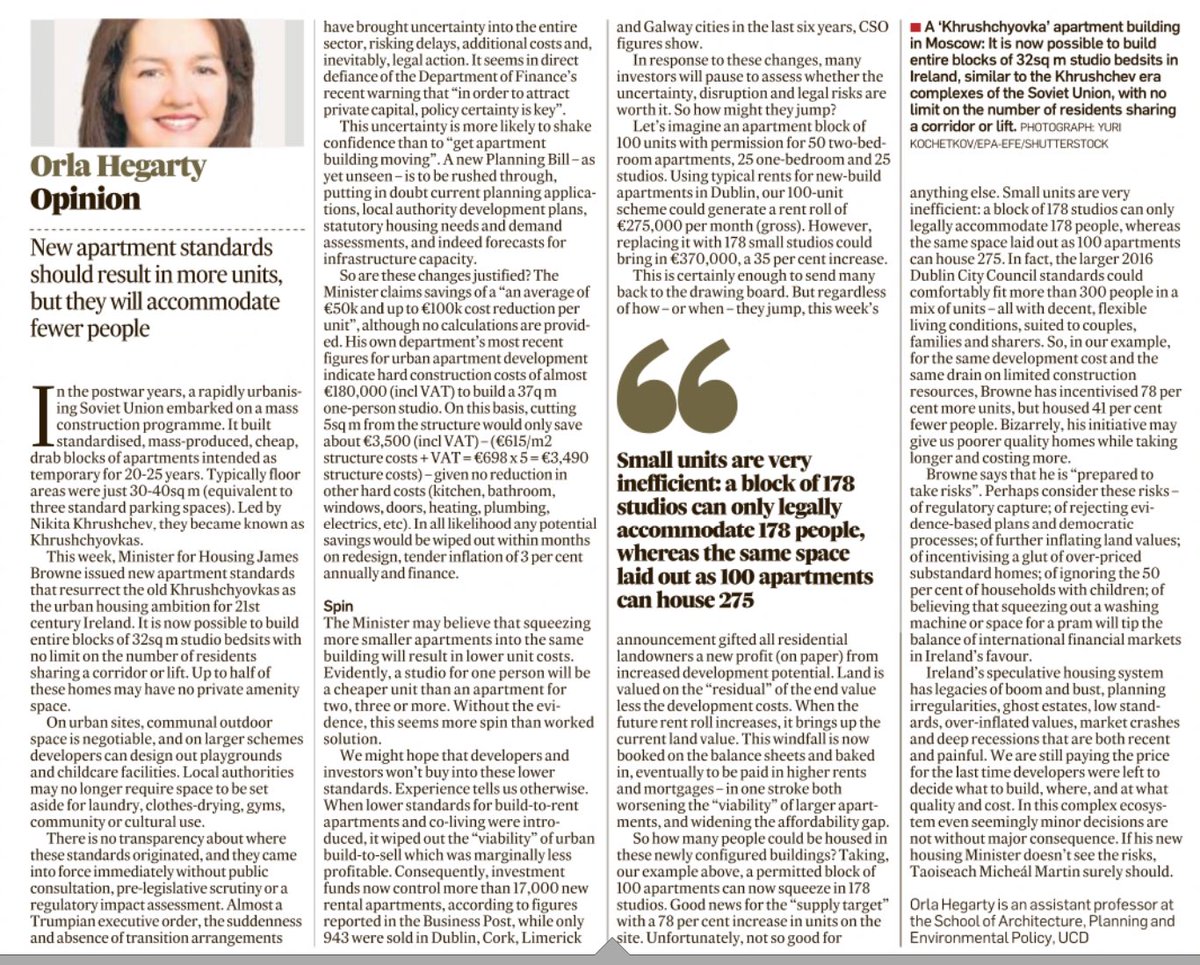 melreynolds (@maoiliosarey) on Twitter photo Informed critique of proposed apartment standards here- less density and lower quality for public purchased housing <a href="/IrishTimes/">The Irish Times</a> Informed critique of proposed apartment standards here- less density and lower quality for public purchased housing <a href="/IrishTimes/">The Irish Times</a>
