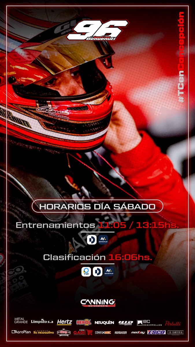 Estamos de vuelta! #TCenConcepcion

👉⌚️ Estos son los horarios para hoy, en nuestro primer fin de semana junto al <a href="/equipocanning/">Canning Motorsports</a> 

…

📱 @mtintegralpress