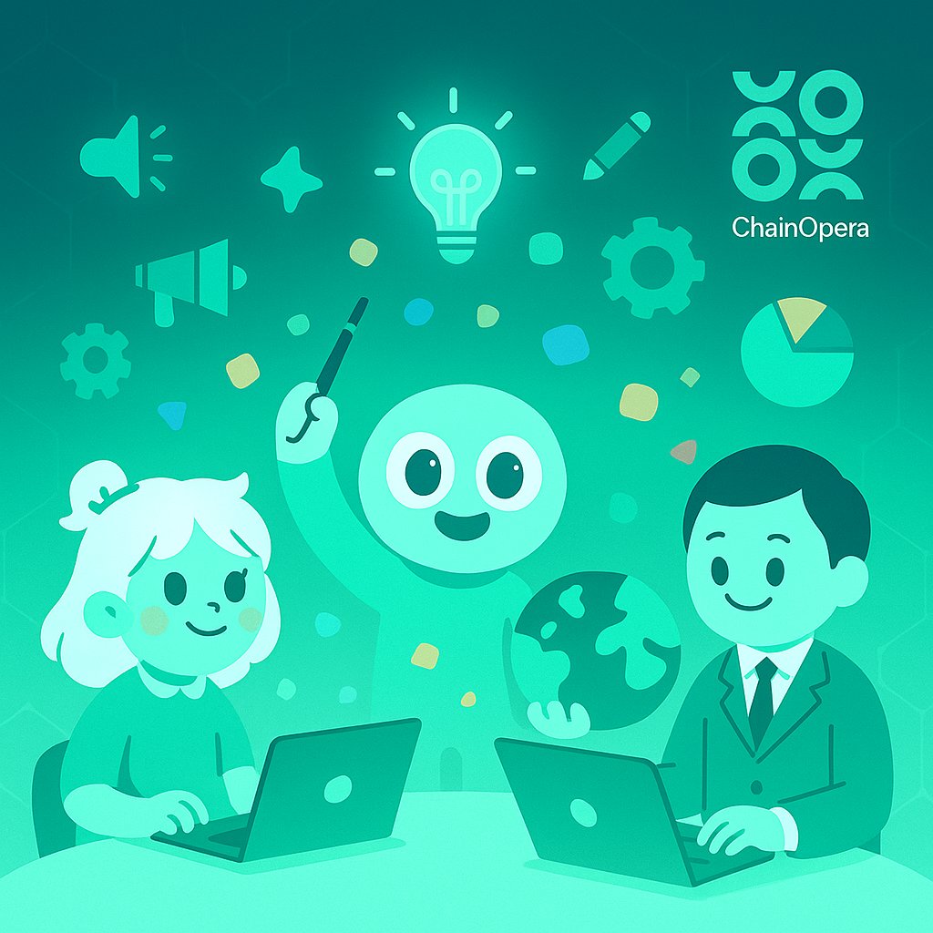 A truly inspiring feature of <a href="/ChainOpera_AI/">ChainOpera AI</a>! 

It envisions a “virtual world” where AI agents interact, collaborate, and work for humans. This fosters innovation by enabling agent to agent and human to AI collaboration.

Be early and join community! 
chat.chainopera.ai/invite?code=CG…