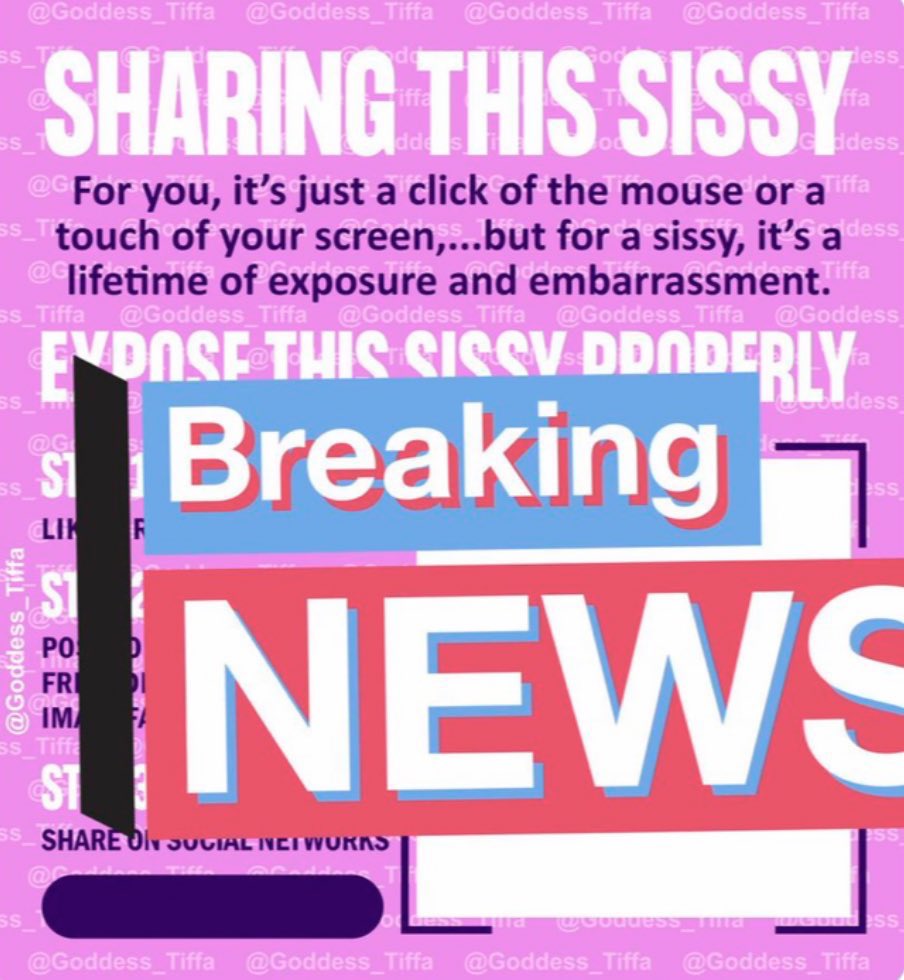 Nothing like secret sissy!
It's either you are in or out!!

DM to get massive exposure as a sissy for 3 days!!!

Not free!!!!