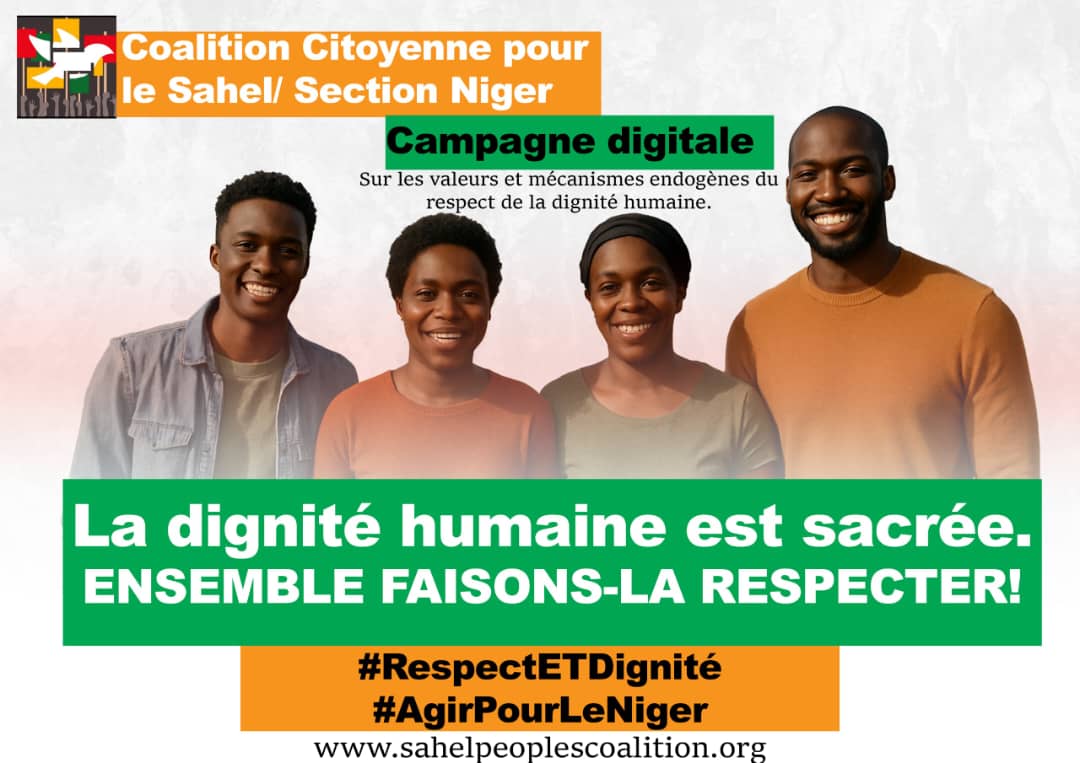 La dignité humaine est sacrée. 
Ensemble, faisons-la respecter !
#RespectEtDignité 
#AgirPourLeNiger