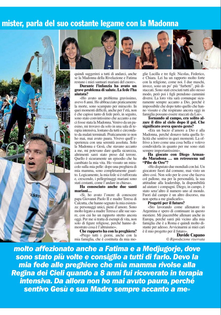 Davide Capano (@davide_capano) on Twitter photo Da giovedì sono in #edicola su “Maria con te” con un’intervista ad Abel #Balbo.
❤️⚽️🇦🇷🔝🗞️
<a href="/AbelBalboDT/">Abel Balbo</a>
#AbelBalbo #Fede #Madonna #Maria #MariaConTe Da giovedì sono in #edicola su “Maria con te” con un’intervista ad Abel #Balbo.
❤️⚽️🇦🇷🔝🗞️
<a href="/AbelBalboDT/">Abel Balbo</a>
#AbelBalbo #Fede #Madonna #Maria #MariaConTe