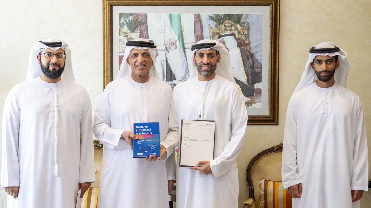 تشرفت اليوم بلقاء سيدي صاحب السمو الشيخ سعود بن صقر القاسمي، عضو المجلس الأعلى، حاكم رأس الخيمة وسيدي
 سمو الشيخ محمد بن سعود بن صقر القاسمي ولي عهد رأس الخيمة في قصرهم العامر اليوم في رأس الخيمة.
خلال اللقاء، قدمت لسموهما شهادة بروفيسور في كلية الطب بجامعة هارفارد، وهنأني سموه