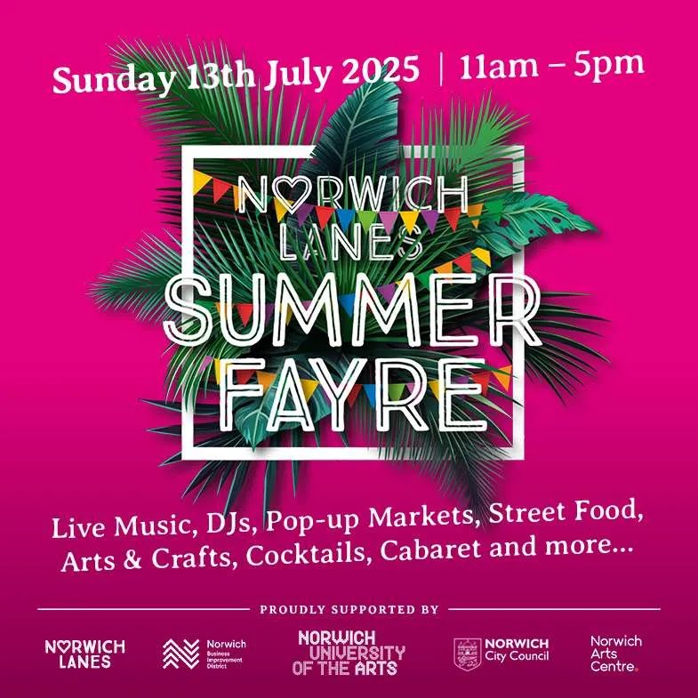 Deliscious street food, superb pop-up markets and lots of live music along the way! Sunday is all about the Norwich Lanes Summer Fayre.
Full info 👉 norwichlanes.co.uk/norwich-lanes-… #Norwich #Norfolk