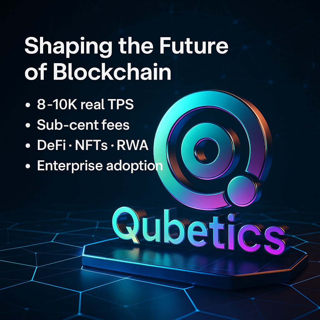 _oO_Ghost_Oo_'s tweet photo. Qubetics Roadmap: More Than Milestones — A Shift in Blockchain Power

As Qubetics moves into the second half of 2025, its roadmap isn’t just about feature releases — it's a strategic rollout with industry-wide implications.

Here’s what successful execution could mean:

🔹 8000–10,000 real-world TPS
🔹 Sub-cent fees ($0.017 avg)
🔹 Crosschain swaps, NFT access, DeFi & RWA support
🔹 Sleek, secure Qubetics Wallet now live
🔹 Enterprise-ready tools for logistics, finance, real estate, & more

What sets Qubetics apart?

While many chains focus on theoretical scaling, Qubetics is building real-world utility with infrastructure that delivers — and it’s doing so with low latency, high security, and zero friction.

As tokenized real estate, logistics data, and institutional-grade finance go live, Qubetics could become the preferred L1 for enterprise and on-chain RWA adoption.

The market is starting to notice.
The question isn’t if — it’s how far this momentum takes us.

#Qubetics #TICS #Web3 #CryptoAdoption #EnterpriseBlockchain #RWA #DeFi #Layer1 #FutureOfFinance #SolanaAlternative #Tokenization #BlockchainAdoption