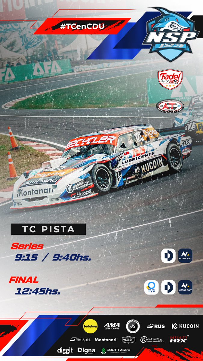 ⌚️👉 Estos son los horarios y la TV del #TCPista para el #TCenConcepción este fin de semana! 

-
-
-

📸 GF Studio. | 📱 @mtintegralpress