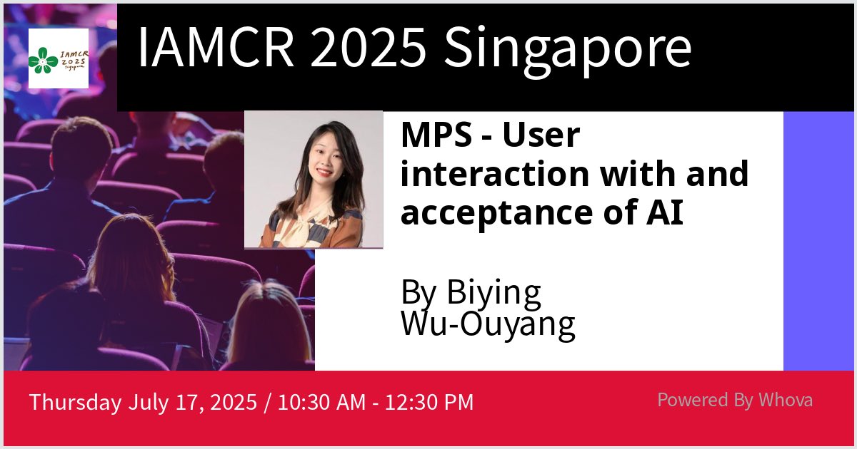 BiyingWuOuyang's tweet image. Arrived in Singapore to attend #IAMCR! I I’ll chair and present in

⏰7/17 10:30 

Dare to Miss Out? Explicating the Affective Process in Social Media News Personalization #Curation #avoidance 

⏰14:00 chairing

Social bots as social actors panel

Look forward to seeing you!