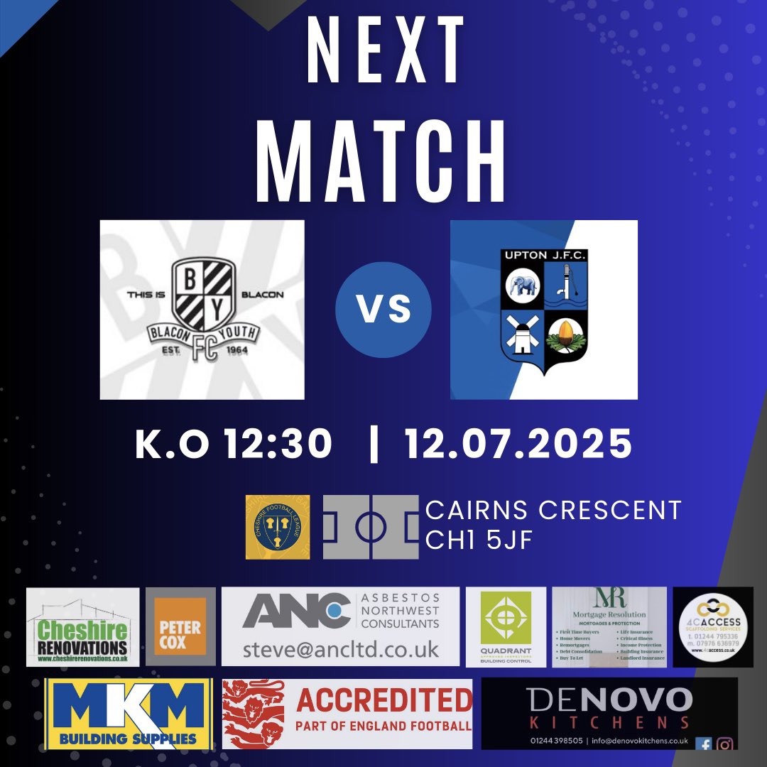 Upton JFC Open Age (@uptonjfc_blues) on Twitter photo MATCHDAY π΅β«οΈβͺοΈ
<a href="/blacon_youth/">Blacon Youth FC</a> vs Upton JFC
1st Pre season awaits, anyone is more than welcome to come down and watch
UP THE BLUES π€π» MATCHDAY π΅β«οΈβͺοΈ
<a href="/blacon_youth/">Blacon Youth FC</a> vs Upton JFC
1st Pre season awaits, anyone is more than welcome to come down and watch
UP THE BLUES π€π»