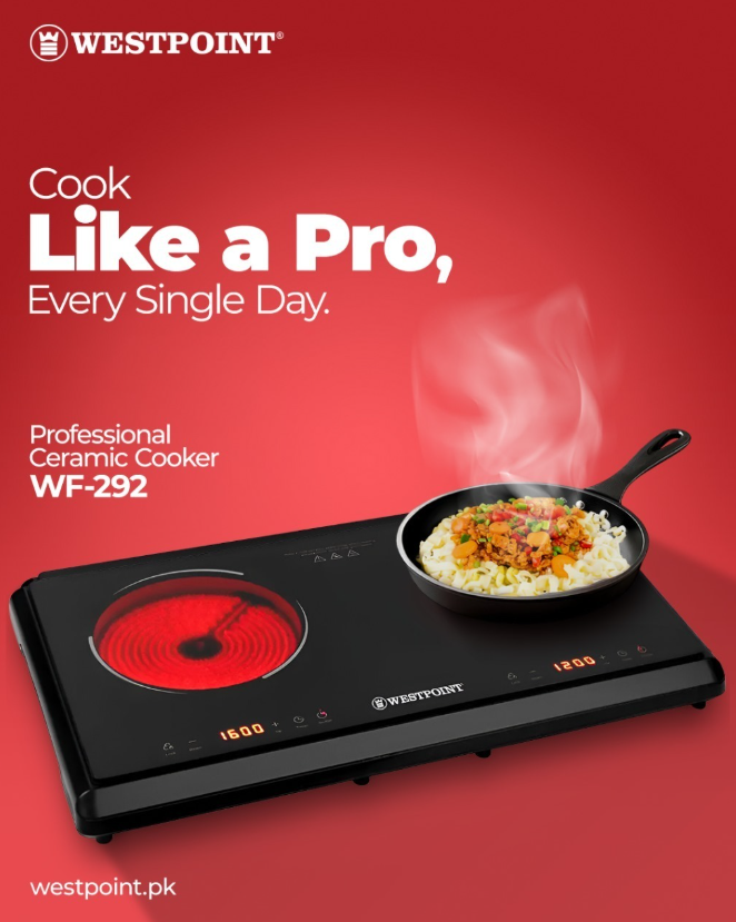 westpointpk's tweet image. Turn up the heat and cook like a pro!
The Westpoint WF-292 Ceramic Cooker makes everyday meals faster, safer, and smarter.

Order now and upgrade your kitchen:
westpoint.pk/products/profe…

#Westpoint #WF292 #CeramicCooker #SmartCooking #HomeChef #CookWithEase #EverydayCooking