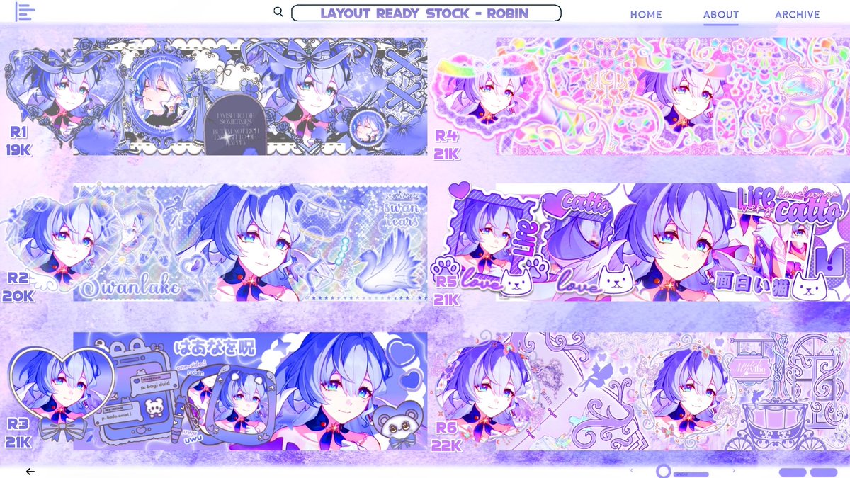 A retweet or like, anyone?

Hello, saya bawa 6 layout ready brightness ver. robin impact nya start 19K-22K (dijamin cakep2)! Ayo mari para robinitis segera jemput leot cantiknya via dm 🏃

t. 2D
💵 all e-wallet
#zonauang