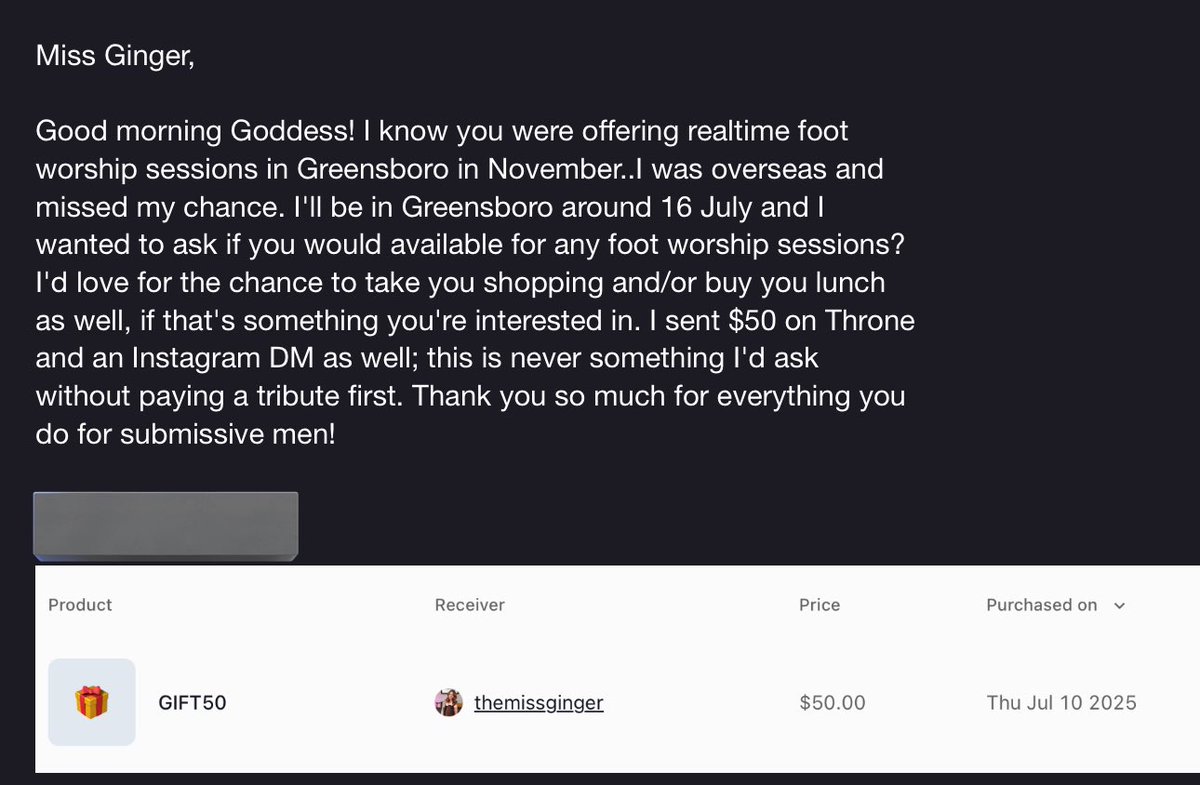 I really appreciate when a sub approaches like this- it brings me joy.

If you’ve approached me for session and have received no response back- check with yourself and ask why that is.

I only have time for those who appreciate what it is worth, what I am worth.