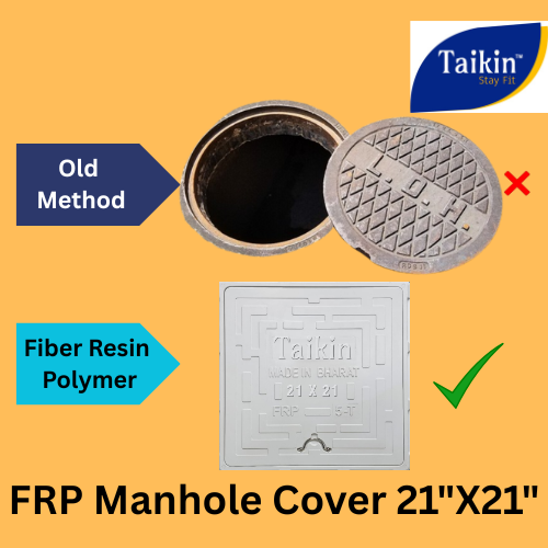 Taikin's FRP manhole cover products are most unique and durable composition, made with fiber polymer, UV stabilized pigments to give protection from all season, high heat, sun light, pressure point and heavy wind shield safety.