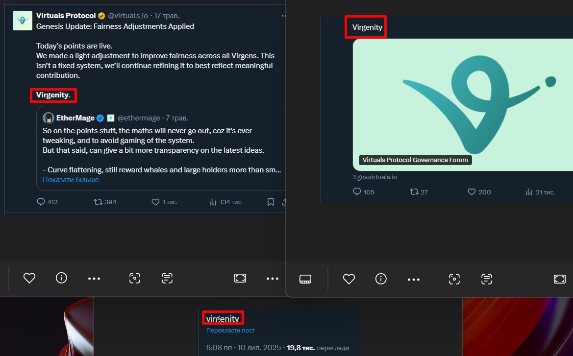 noxxxwill's tweet image. Virtuals virgenity: what is the goal?

The main concept that the @virtuals_io team actively promotes.

The Virgens have heard it many times, but have felt nothing but pain.

It seems fair and logical to support the Virgens: isn&apos;t the one who hasn&apos;t sold a single Genesis…