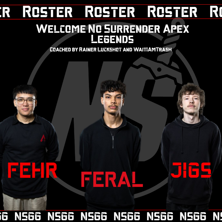 We are pleased to announce the signing of our new <a href="/PlayApexEsports/">Apex Legends Esports</a> roster.

They will be competing in the Split 2 Pro League Qualifiers at the start of next month.

🇵🇭 <a href="/fehrrr_/">NOSR Fehr 🇵🇭</a> 
🇦🇺 <a href="/FeralOCE/">NOSR Feral</a> 
🇦🇺 <a href="/4Jigss/">ً</a> 

Coaches
🇩🇪 <a href="/hallaschk/">Rainer Luckshot</a> 
🇺🇸 <a href="/WaitIamTrash/">Trash</a>