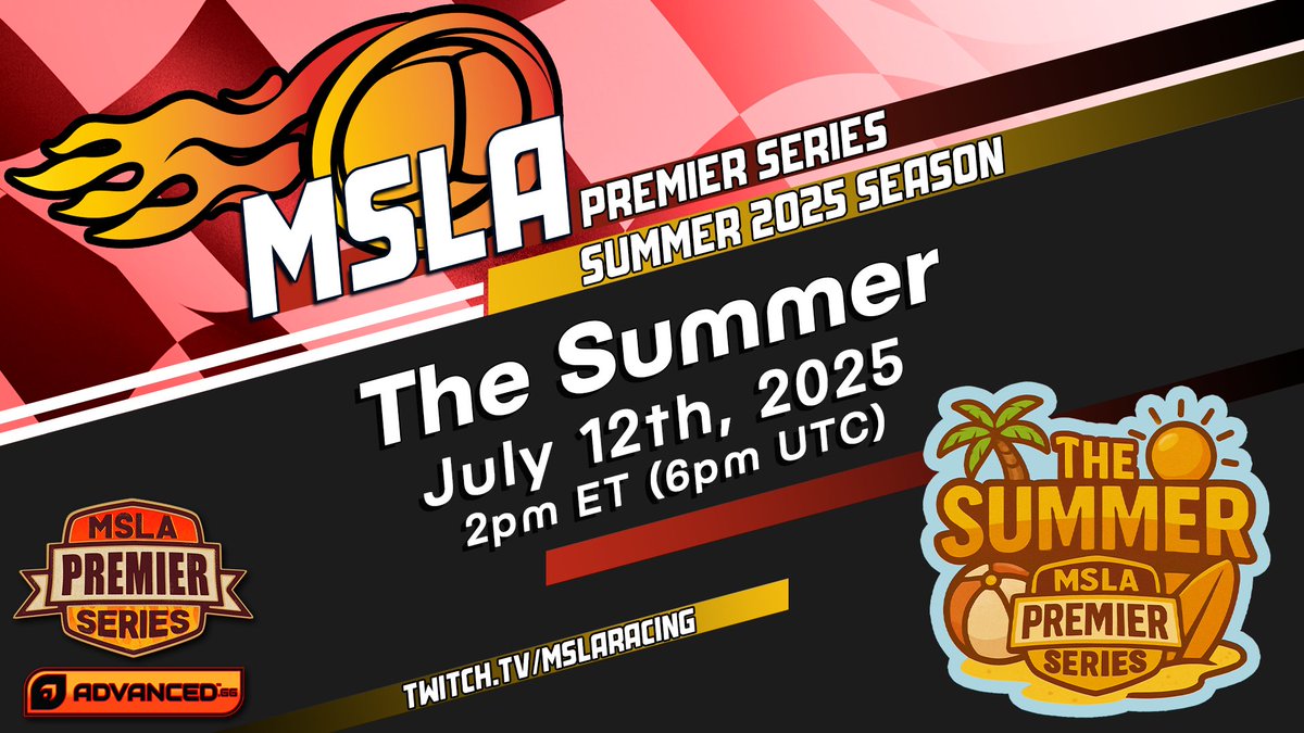 🚨 It's RACE DAY! 🚨

The MSLA Summer 2025 Season begins TODAY! 🏁🔥

💥 12pm ET – Subby Series
💥 2pm ET – Premier Series

We’re kicking things off in style as we crown our first winners of the season LIVE!

twitch.tv/mslaracing

#MSLA #Summer2025 #GetInvolved