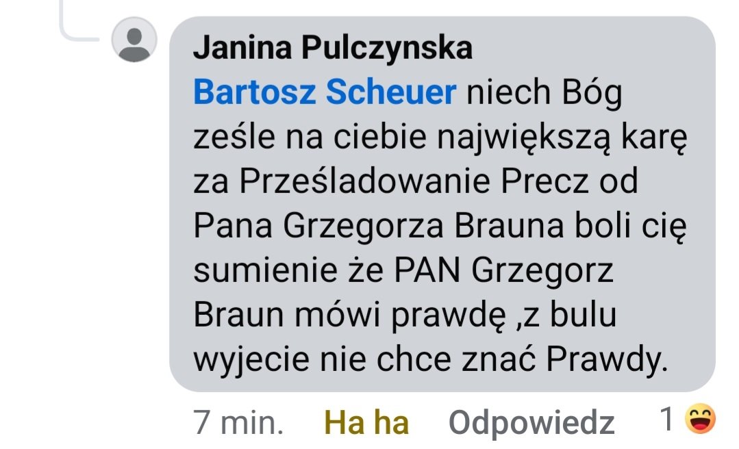 Gdyby nie te Maski i Cukierbergi, to nigdy nie poznałbym ludzi, takich jak Janina.
A wy mówicie, że sosziale to samo zło...
Czekam teraz na odpowiedź na pytanie: kto nie chce znać prawdy?