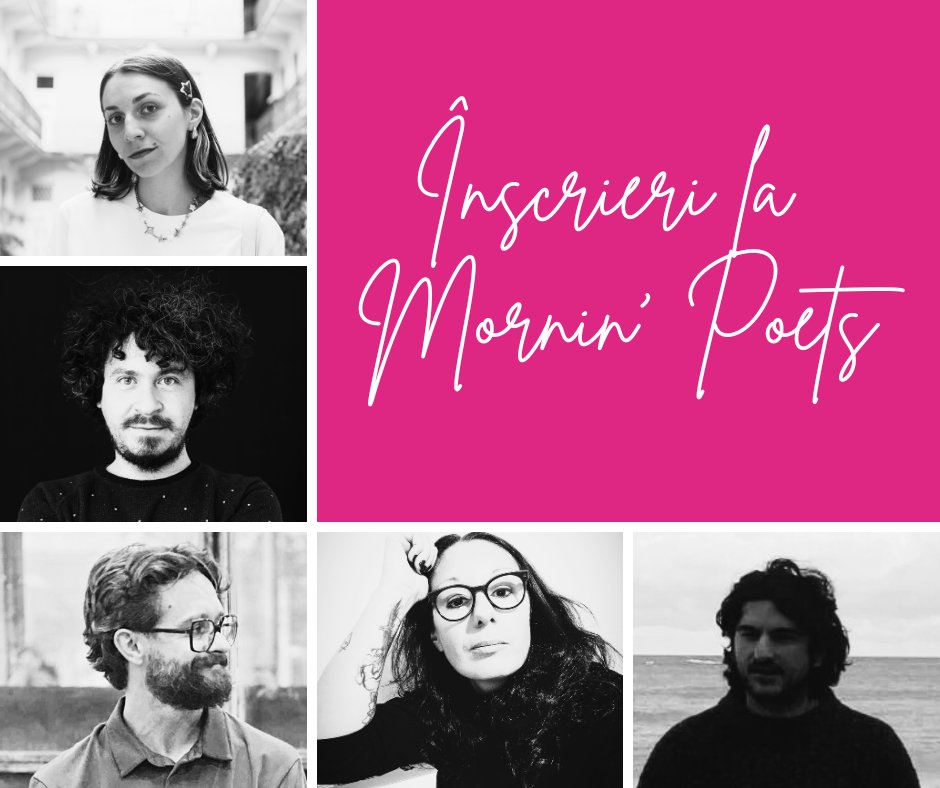 Marius Aldea, Carmen Florea, Diana Cornea, Constantin Vica și Andrew Davidson-Novosivschei sunt poeții care vin la toamnă la #morninpoets Transformă-i în cititorii poemelor tale, rezervă un loc la atelier👉revdepov.ro/ateliere/poezie
