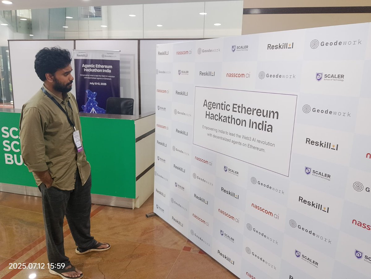 r555sid's tweet photo. Evening Update – Agentic Ethereum Hackathon

Backend development is in full swing! The Solidity logic is almost complete — should wrap it up in the next hour. 
Up next: Testing the contracts using Hardhat. 
More updates coming soon!
 #AgenticHack 
@Reskilll 
@Geodework https://t.co/XdxIBstD1i