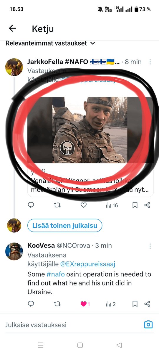 EXreppureissaaj's tweet image. Wagner soldier who defected to๐ซ๐ฎ is said to have fought in the๐ท๐บforces as a company commander in the 433rd Motorized Infantry Regiment.๐จโ ๏ธAny information can help. If you know anything please contact @Suojelupoliisi โ ๏ธAn investigation into the man's possible war crimes has begun