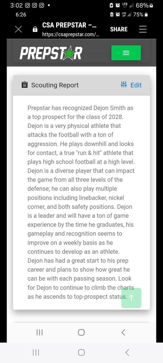dejonsmith201's tweet image. Heading down the back 9 into the spring/ summer season im greatful to see what the sports writers had to say about me.