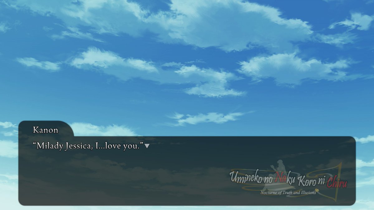plabebuk's tweet image. FINALLY (ep6 spoilers of umineko)