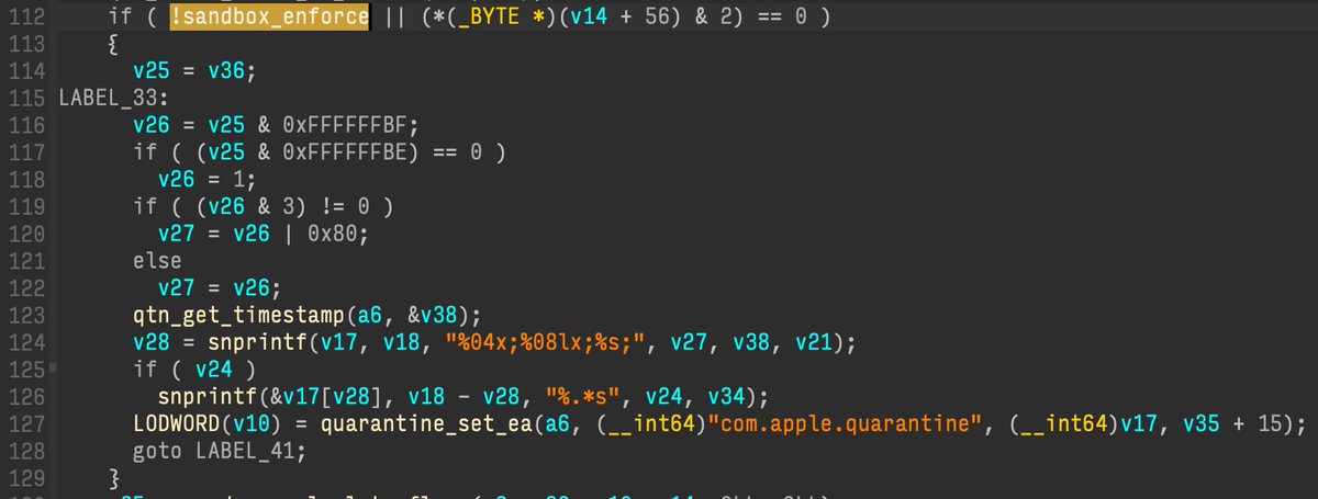 Fun fact: macOS provides a sysctl that lets you disable the creation of the com.apple.quarantine attribute – security.mac.qtn.sandbox_enforce

Fun fact 2: This feature has been broken for years because they accidentally inverted a condition in Quarantine.kext.
