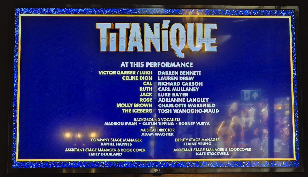 Mark Sykes ๐ (@syko77) on Twitter photo Had a blast at <a href="/Titanique/">Titanique, The Musical</a> last night! Such good fun, so many laughs ๐คฃ The cast were awesome, led by the sensational <a href="/LaurenDrew2/">Lauren Drew</a> ๐๐ผ๐๐ฝ And a complete joy seeing <a href="/T0SHEE/">TOSH</a> having so much fun, his Tina Turner impression was on fire ๐ฅ ๐คฉ ๐ญโค๏ธ Had a blast at <a href="/Titanique/">Titanique, The Musical</a> last night! Such good fun, so many laughs ๐คฃ The cast were awesome, led by the sensational <a href="/LaurenDrew2/">Lauren Drew</a> ๐๐ผ๐๐ฝ And a complete joy seeing <a href="/T0SHEE/">TOSH</a> having so much fun, his Tina Turner impression was on fire ๐ฅ ๐คฉ ๐ญโค๏ธ