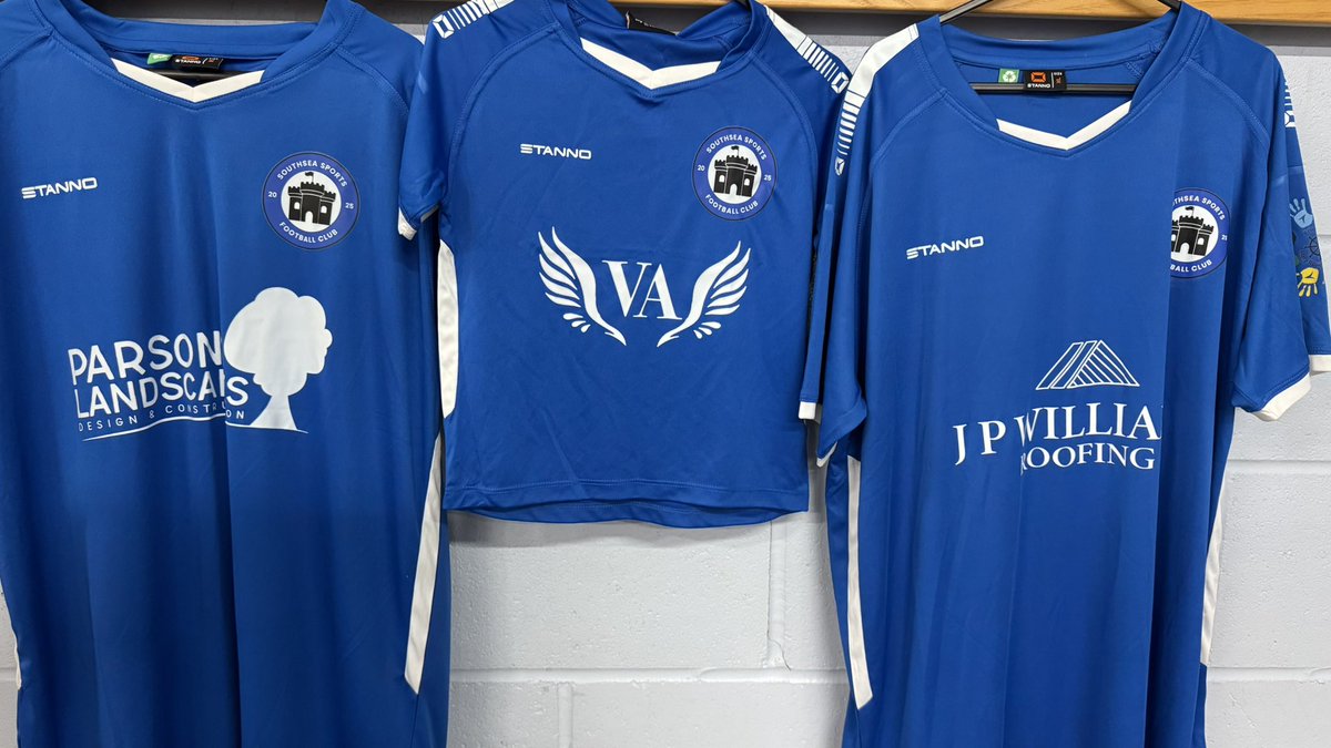 Introducing our 2025 First, Reserves and U8s home kits.

Thank you to club sponsors JP Williams, Parsons Landscapes and Virtue Aerospace for the continued support.

And thank you to Craig, Laura and the team at Portsmouth Print Shop for their excellent and speedy
