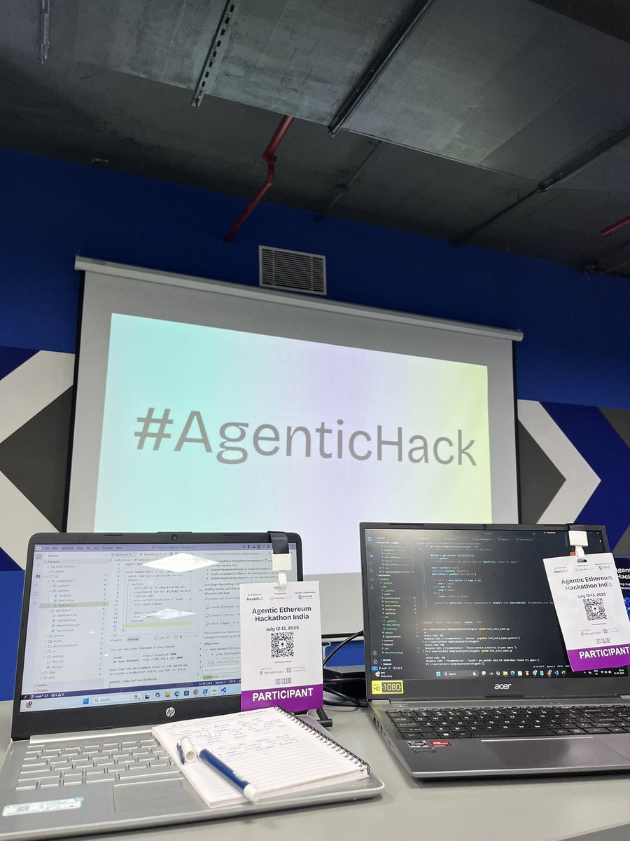 anilsunny9949's tweet photo. Excited to be part of the Reskill Agentic Ethereum Hackathon 🇮🇳 this weekend!

Exploring the power of AI Agents + Ethereum to build something impactful with our team 💡
Grateful to be among such passionate builders!
@Reskilll 
#AgenticEthereum #Hackathon  #Reskill  #AgenticHack https://t.co/1Fvmf5VLp1